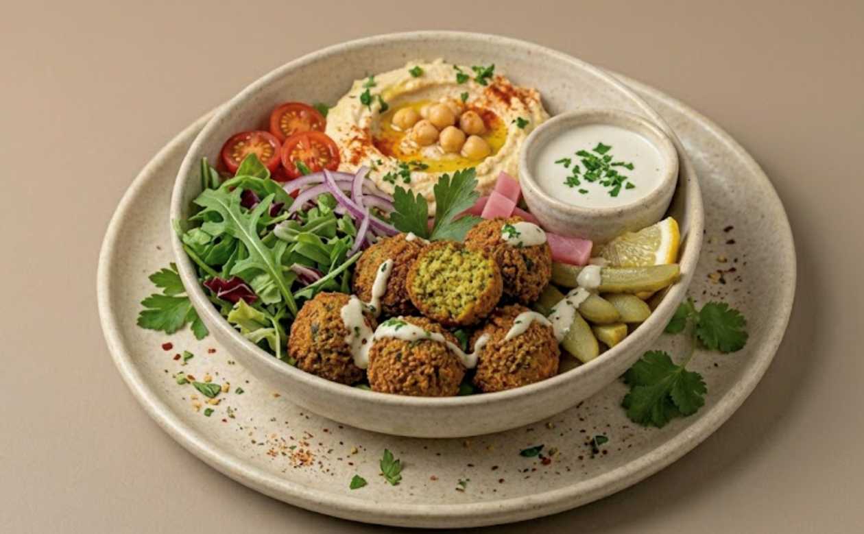 Tigela de falafel